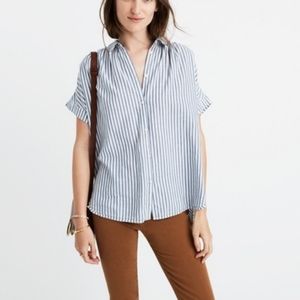 Madewell Central Shirt in Chambray Stripe